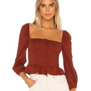 Majorelle Rust bustier Top